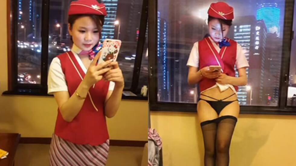 91康先生-高级酒店约战上海南航19岁本地美女王琪空姐,穿着空姐服